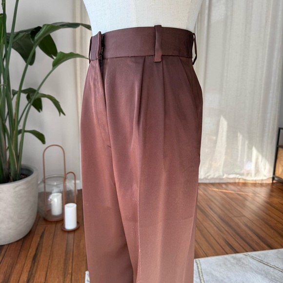 NWOT 🤎 Favorite Daughter “The Favorite” Satin Wide Leg Pants – Brown - Picture 9 of 14